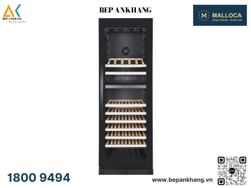 Tủ rượu độc lập âm tủ 2 vùng nhiệt độ 60 cm 379L - MWC180BG